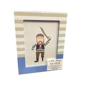 Striped Picture Frame With Pirate Art Insert By Horizon Group USA